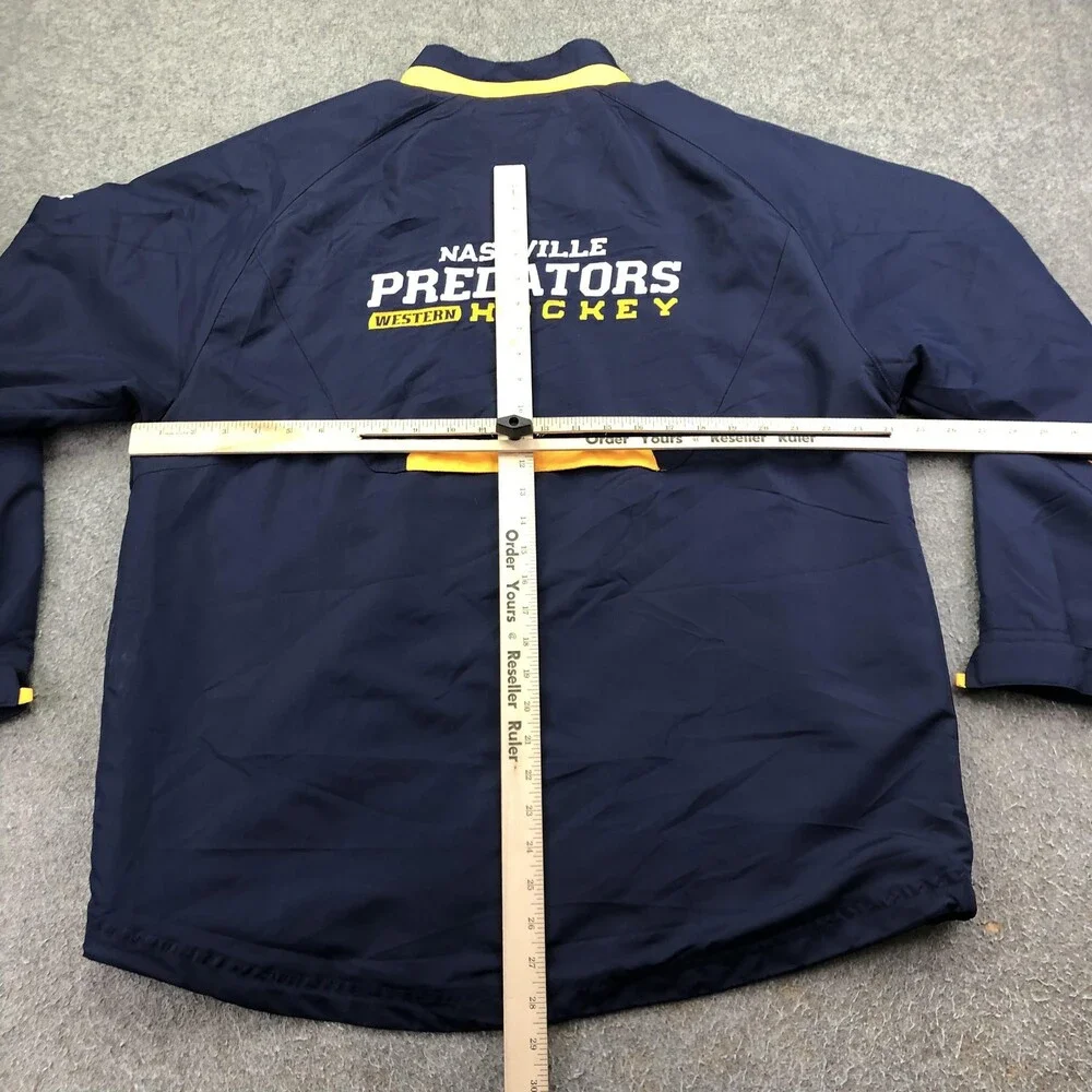 Nashville Predators Jacket Mens Medium Blue NHL Hockey Reebok Center Ice